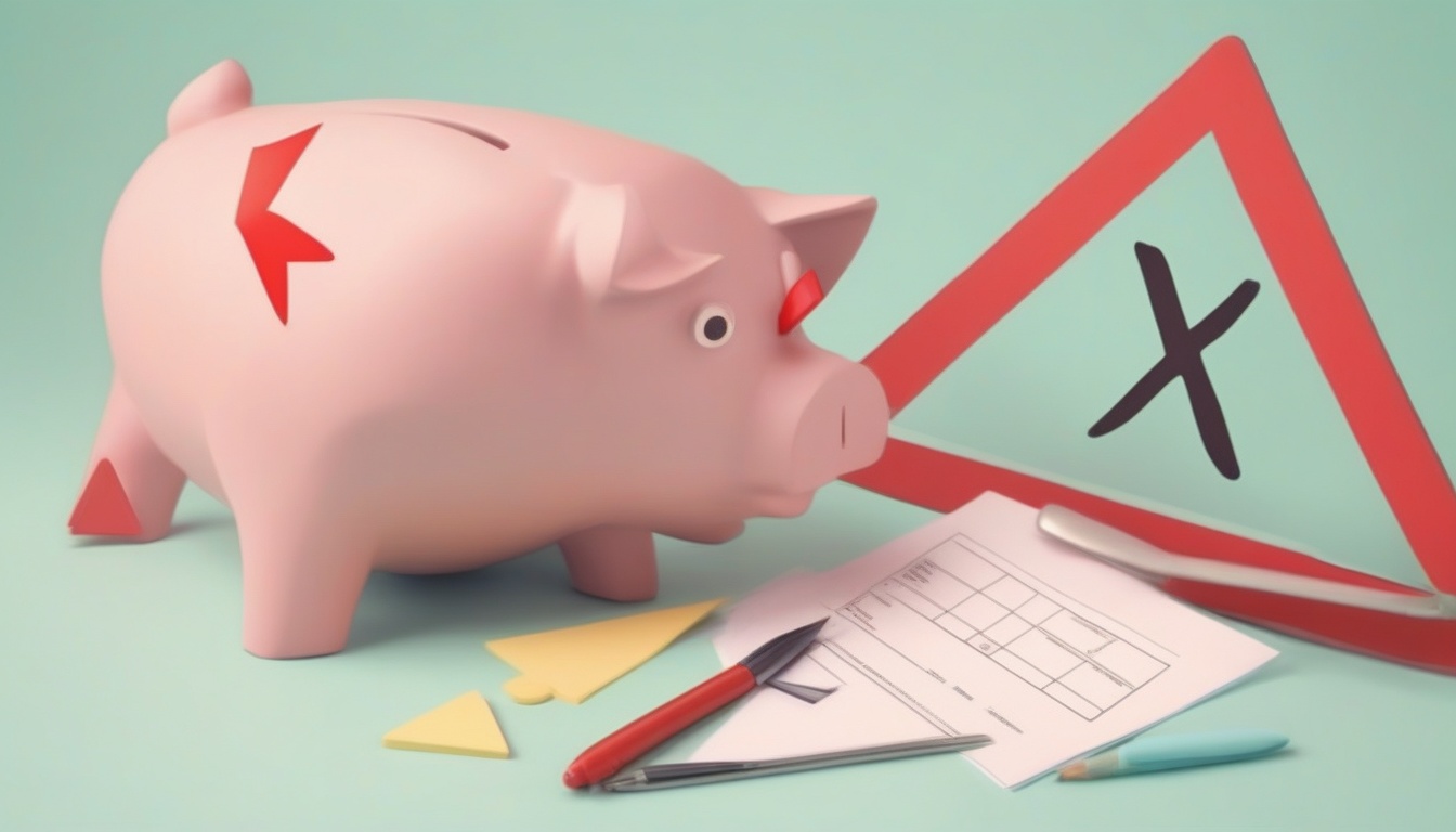 A of a warning triangle sign