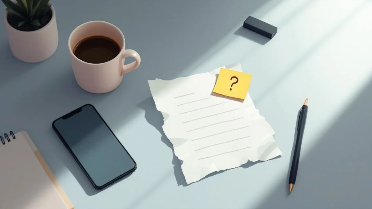 of a dim morning desk