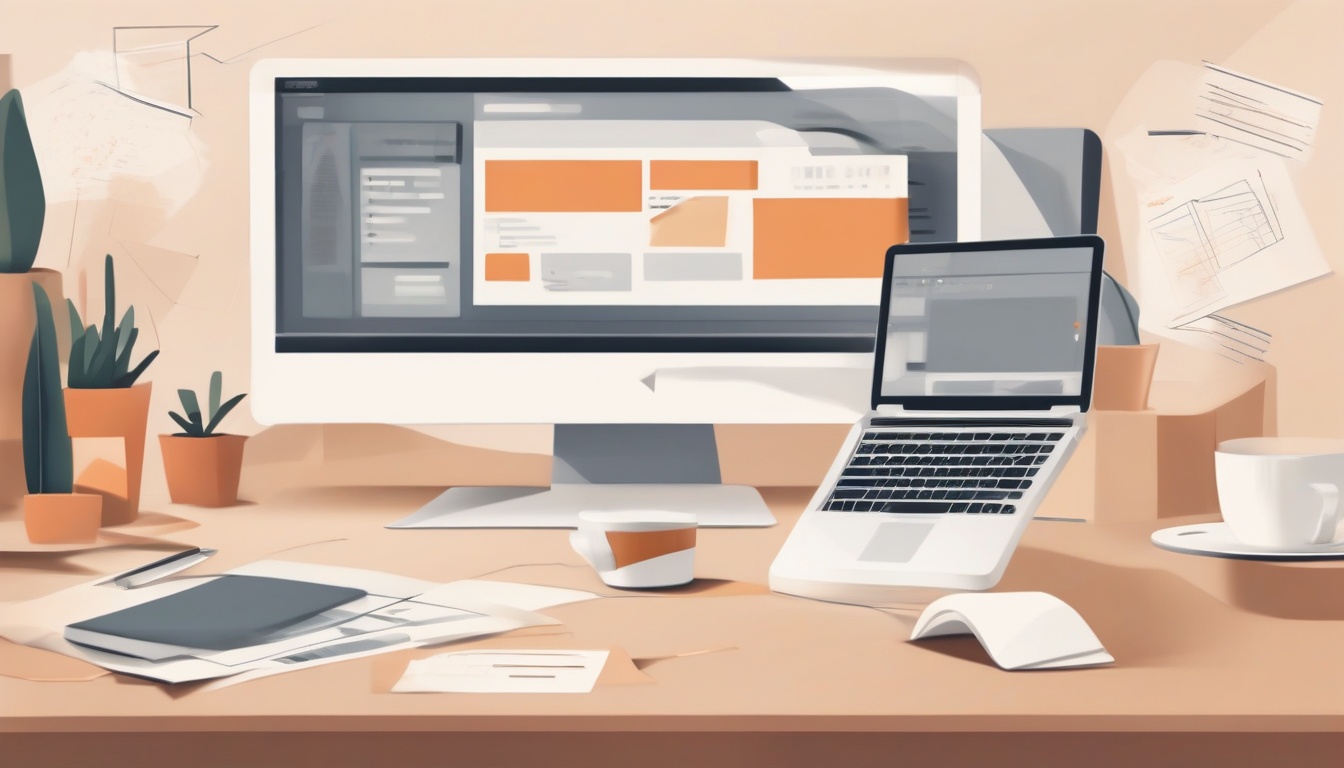 A of a laptop screen with a step-by-step form interface