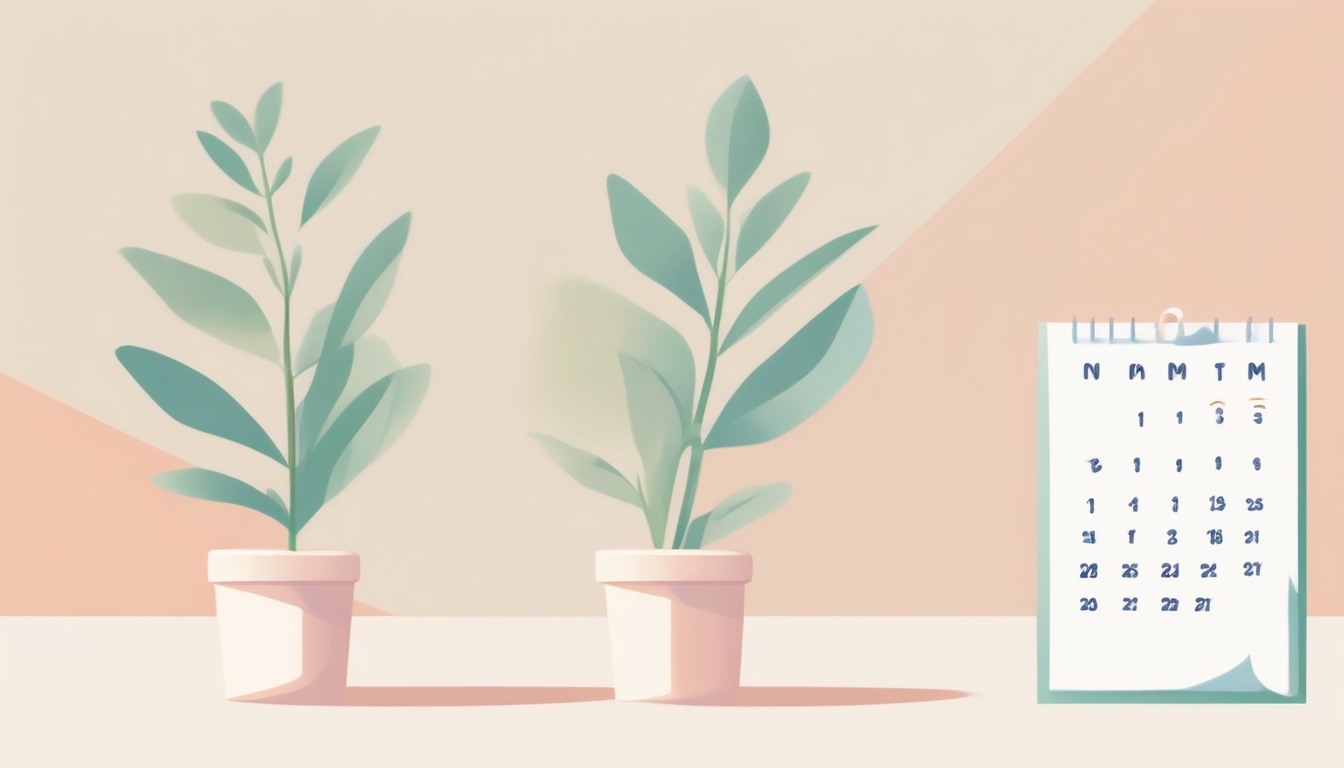 A of a calendar with checkmarks on first 30 days and a sm...