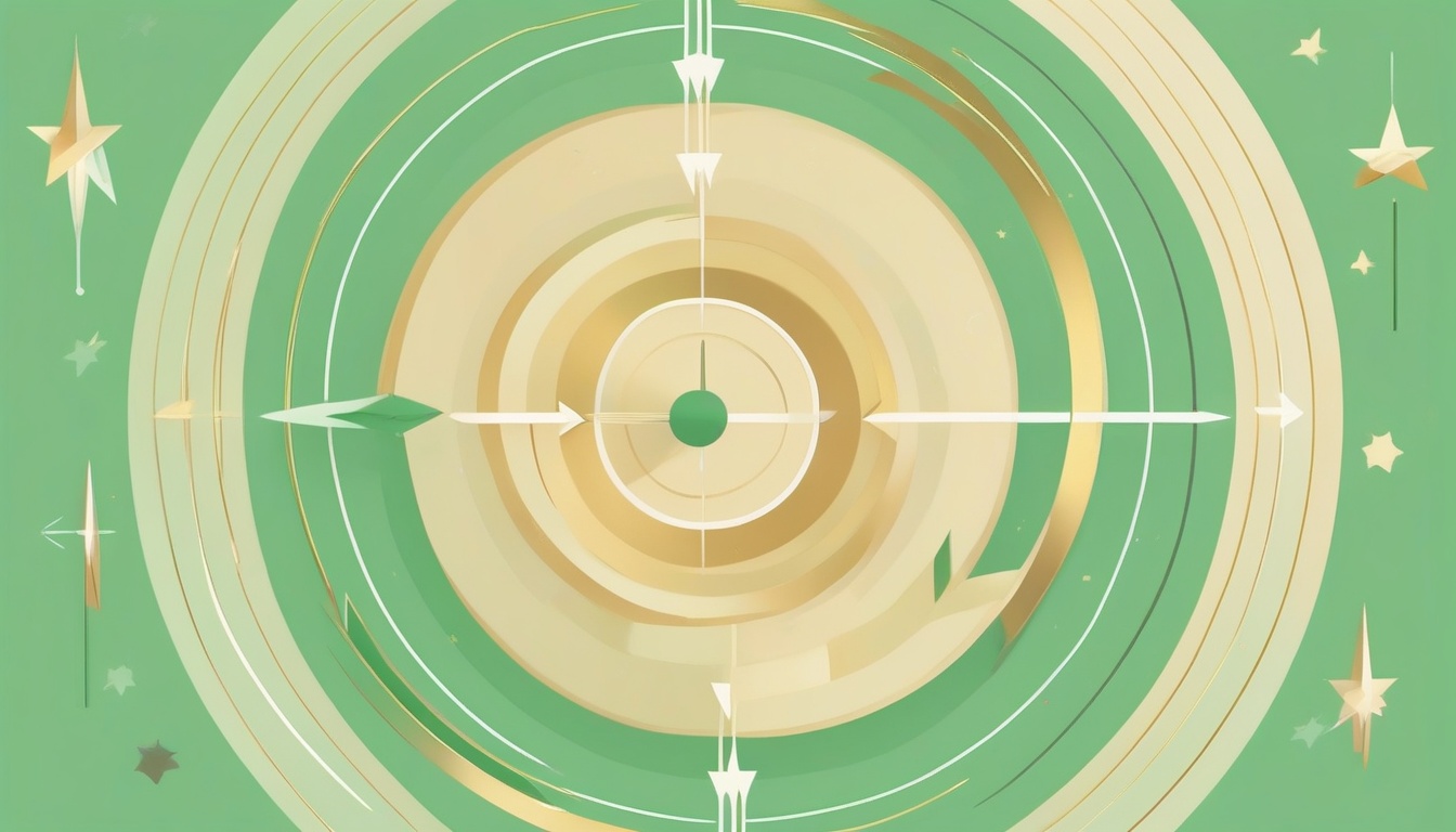 A of a target with an arrow hitting the center