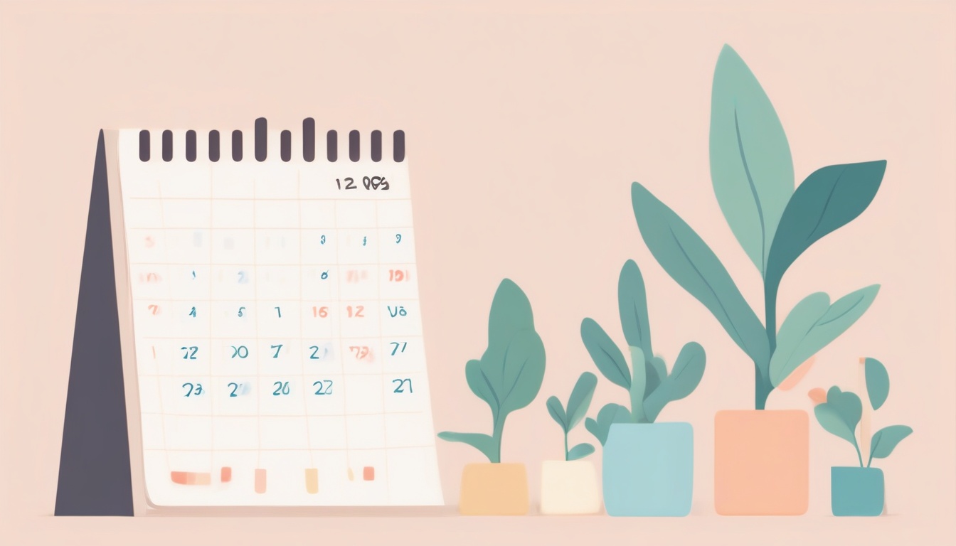 A of a calendar with checkmarks on each day