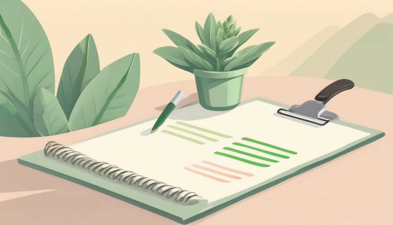 A of a checklist on a clipboard with green checkmarks