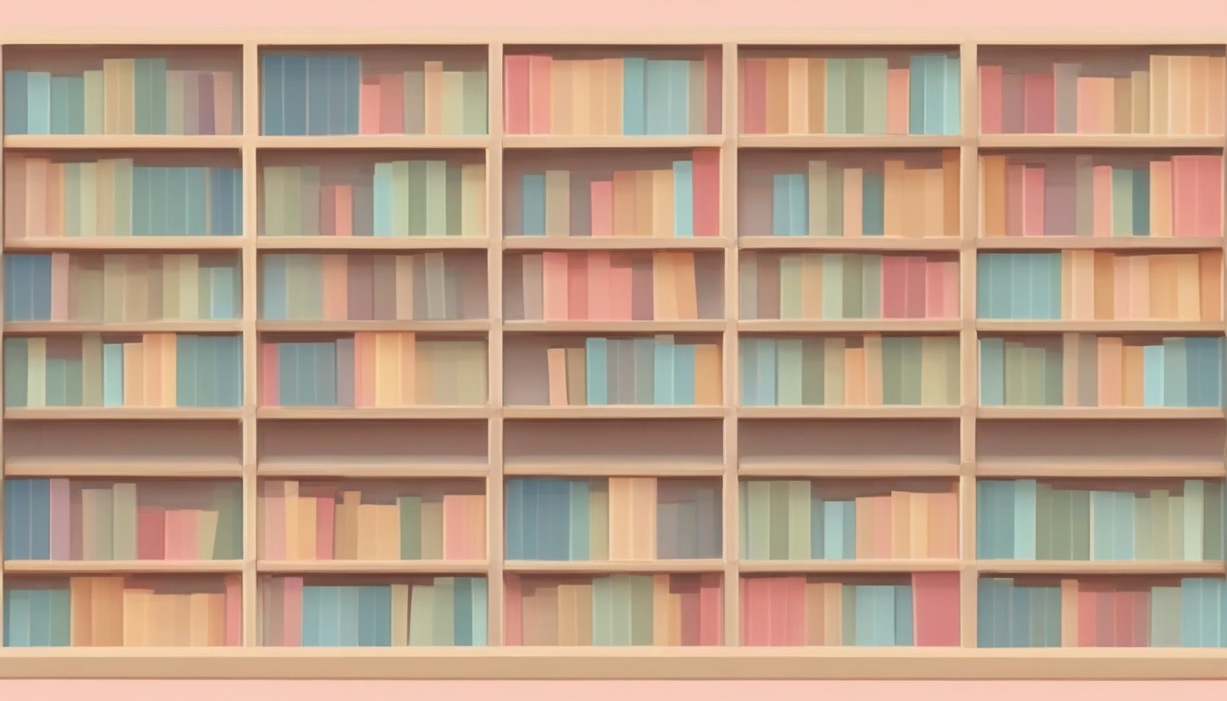 A of a 3x3 wooden grid bookshelf