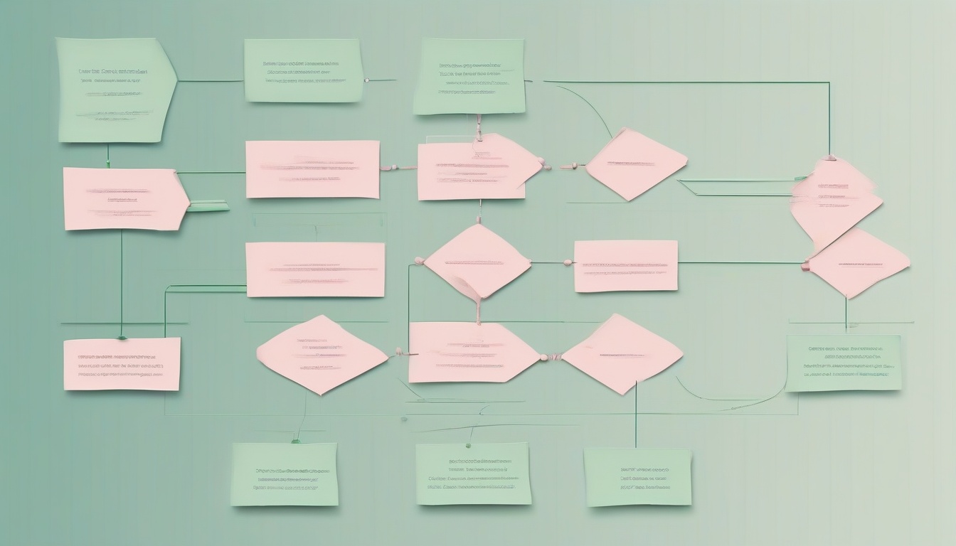 A clean flowchart diagram on warm white background: a dec...