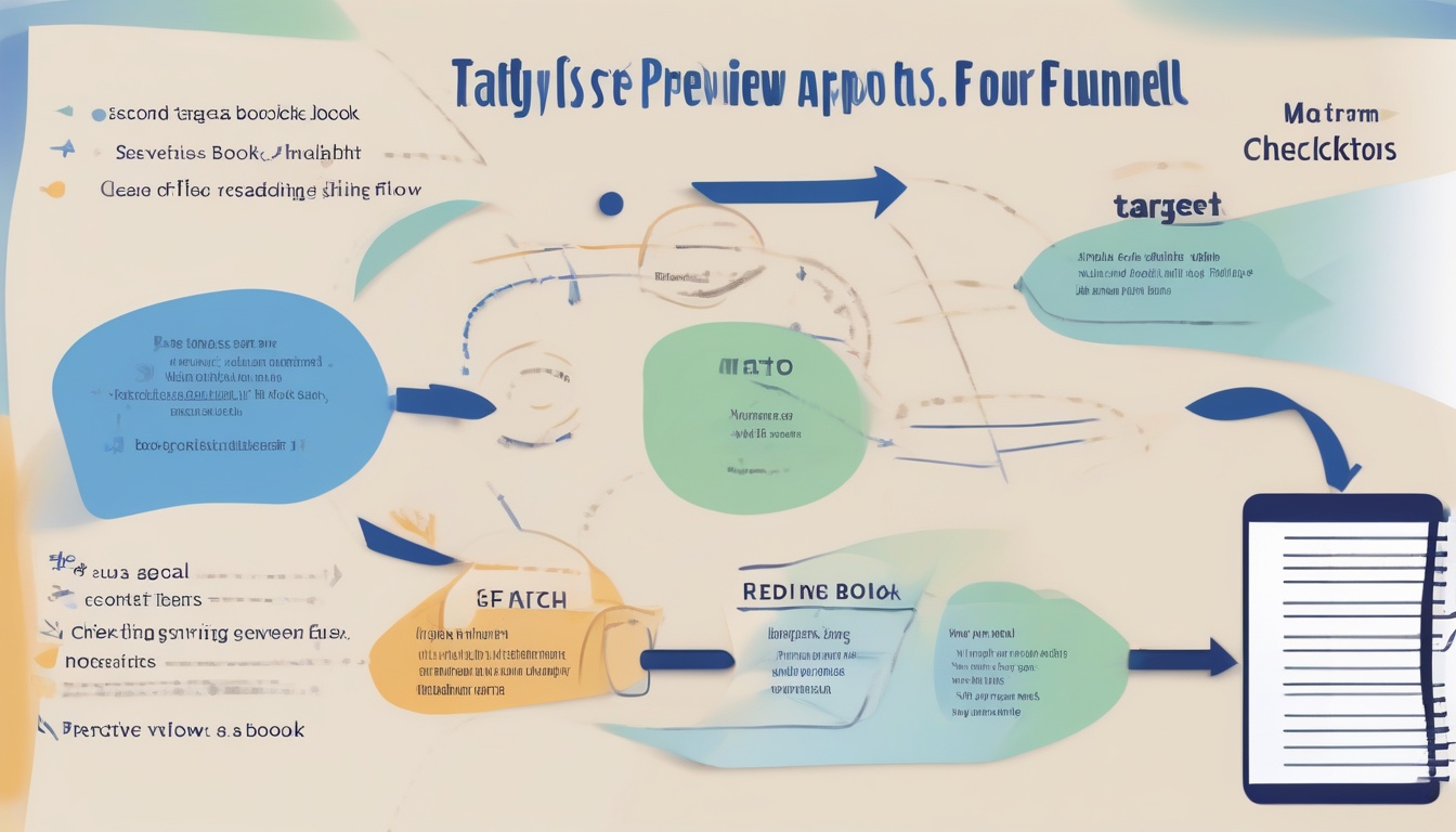 DIAGRAM showing a four-step funnel: top 'preview' as a ma...
