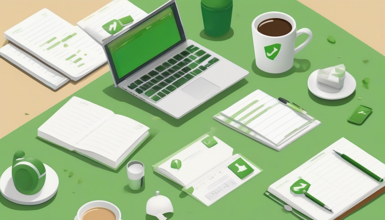 A clean flat illustration of a completed portfolio checkl...